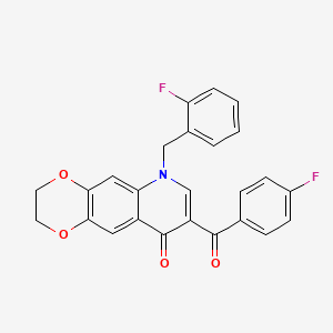 8-(4-fluorobenzoyl)-6-[(2-fluorophenyl)methyl]-2H,3H,6H,9H-[1,4]dioxino[2,3-g]quinolin-9-one
