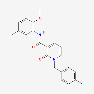 molecular formula C22H22N2O3 B2686578 N-(2-methoxy-5-methylphenyl)-1-(4-methylbenzyl)-2-oxo-1,2-dihydropyridine-3-carboxamide CAS No. 899991-56-1