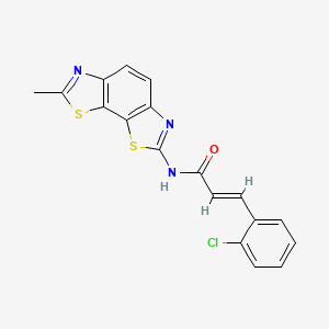 (E)-3-(2-chlorophenyl)-N-(7-methyl-[1,3]thiazolo[4,5-g][1,3]benzothiazol-2-yl)prop-2-enamide