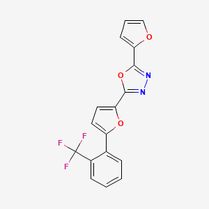 2-(Furan-2-yl)-5-(5-(2-(trifluoromethyl)phenyl)furan-2-yl)-1,3,4-oxadiazole