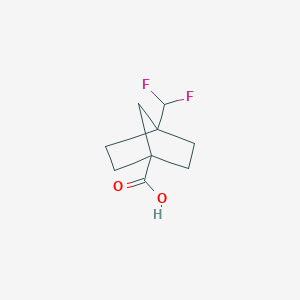 molecular formula C9H12F2O2 B2686599 4-(Difluoromethyl)bicyclo[2.2.1]heptane-1-carboxylic acid CAS No. 1773511-56-0