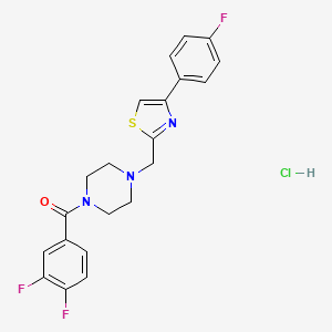 (3,4-Difluorophenyl)(4-((4-(4-fluorophenyl)thiazol-2-yl)methyl)piperazin-1-yl)methanone hydrochloride