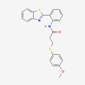 molecular formula C23H20N2O2S2 B2686604 N-(2-(苯并[d]噻唑-2-基)苯基)-3-((4-甲氧基苯基)硫)丙酰胺 CAS No. 941902-65-4