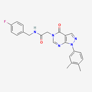 2-(1-(3,4-dimethylphenyl)-4-oxo-1H-pyrazolo[3,4-d]pyrimidin-5(4H)-yl)-N-(4-fluorobenzyl)acetamide