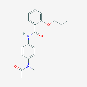 molecular formula C19H22N2O3 B268661 N-{4-[acetyl(methyl)amino]phenyl}-2-propoxybenzamide 