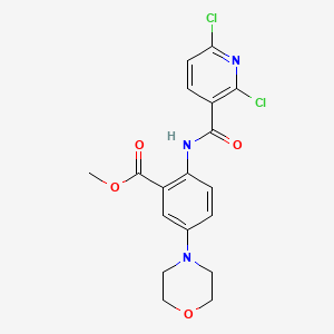 molecular formula C18H17Cl2N3O4 B2686610 Methyl 2-(2,6-dichloropyridine-3-amido)-5-(morpholin-4-yl)benzoate CAS No. 1424572-03-1