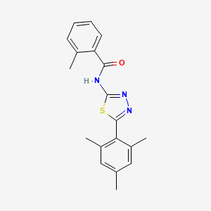 2-methyl-N-[5-(2,4,6-trimethylphenyl)-1,3,4-thiadiazol-2-yl]benzamide