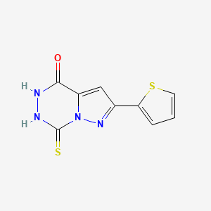 7-Sulfanylidene-2-thiophen-2-yl-5,6-dihydropyrazolo[1,5-d][1,2,4]triazin-4-one