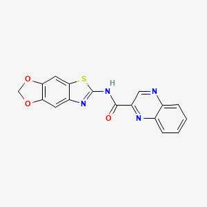 N-([1,3]dioxolo[4',5':4,5]benzo[1,2-d]thiazol-6-yl)quinoxaline-2-carboxamide