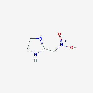 molecular formula C4H7N3O2 B2686638 2-(nitromethyl)-4,5-dihydro-1H-imidazole CAS No. 13623-98-8; 338402-60-1