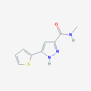 molecular formula C9H9N3OS B268665 N-methyl-5-(2-thienyl)-1H-pyrazole-3-carboxamide 