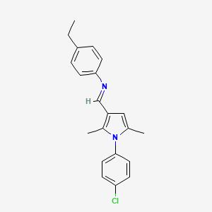 N-{(E)-[1-(4-chlorophenyl)-2,5-dimethyl-1H-pyrrol-3-yl]methylidene}-4-ethylaniline