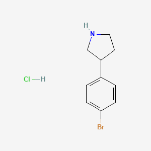molecular formula C10H13BrClN B2686665 3-(4-Bromophenyl)pyrrolidine hydrochloride CAS No. 1187931-39-0; 328546-98-1; 383127-22-8