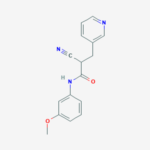 molecular formula C16H15N3O2 B2686667 2-cyano-N-(3-methoxyphenyl)-3-pyridin-3-ylpropanamide CAS No. 483359-54-2