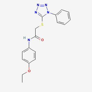 molecular formula C17H17N5O2S B2686668 N-(4-ethoxyphenyl)-2-[(1-phenyl-1H-1,2,3,4-tetrazol-5-yl)sulfanyl]acetamide CAS No. 301194-13-8