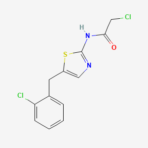 2-chloro-N-[5-(2-chlorobenzyl)-1,3-thiazol-2-yl]acetamide