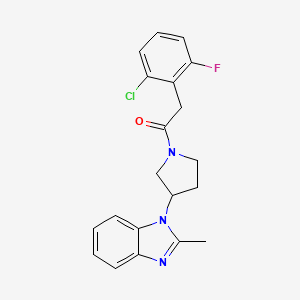 2-(2-chloro-6-fluorophenyl)-1-(3-(2-methyl-1H-benzo[d]imidazol-1-yl)pyrrolidin-1-yl)ethanone