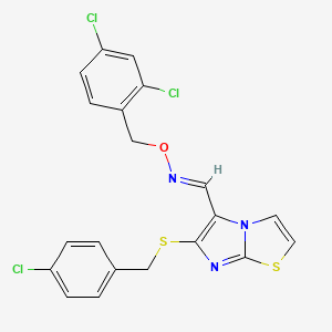 6-[(4-chlorobenzyl)sulfanyl]imidazo[2,1-b][1,3]thiazole-5-carbaldehyde O-(2,4-dichlorobenzyl)oxime