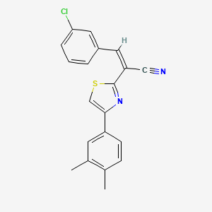 (Z)-3-(3-chlorophenyl)-2-(4-(3,4-dimethylphenyl)thiazol-2-yl)acrylonitrile