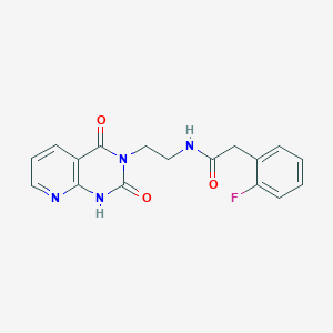 molecular formula C17H15FN4O3 B2686693 N-(2-(2,4-二氧代-1,2-二氢吡啶并[2,3-d]嘧啶-3(4H)-基)乙基)-2-(2-氟苯基)乙酰胺 CAS No. 2034504-58-8