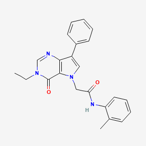 2-(3-ethyl-4-oxo-7-phenyl-3,4-dihydro-5H-pyrrolo[3,2-d]pyrimidin-5-yl)-N-(2-methylphenyl)acetamide