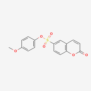 molecular formula C16H12O6S B2686697 4-甲氧基苯基 2-氧代-2H-香豆素-6-磺酸酯 CAS No. 2415510-69-7