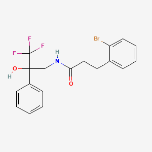 molecular formula C18H17BrF3NO2 B2686712 3-(2-溴苯基)-N-(3,3,3-三氟-2-羟基-2-苯基丙基)丙酰胺 CAS No. 1795299-24-9