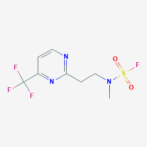 molecular formula C8H9F4N3O2S B2686719 N-Methyl-N-[2-[4-(trifluoromethyl)pyrimidin-2-yl]ethyl]sulfamoyl fluoride CAS No. 2411287-58-4