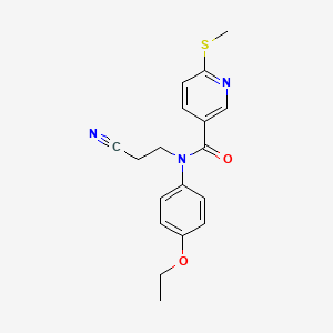 N-(2-cyanoethyl)-N-(4-ethoxyphenyl)-6-(methylsulfanyl)pyridine-3-carboxamide