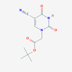 molecular formula C11H13N3O4 B2686738 叔丁基2-(5-氰基-2,4-二氧代-1,2,3,4-四氢嘧啶-1-基)醋酸酯 CAS No. 2094350-24-8