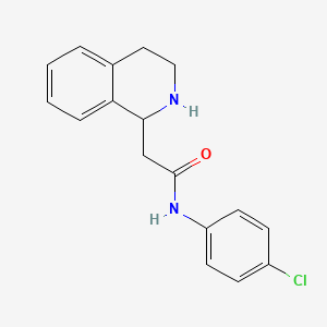 molecular formula C17H17ClN2O B2686752 N-(4-chlorophenyl)-2-(1,2,3,4-tetrahydroisoquinolin-1-yl)acetamide CAS No. 338793-48-9