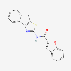 N-(8H-indeno[1,2-d]thiazol-2-yl)benzofuran-2-carboxamide