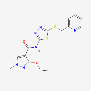 3-ethoxy-1-ethyl-N-(5-((pyridin-2-ylmethyl)thio)-1,3,4-thiadiazol-2-yl)-1H-pyrazole-4-carboxamide