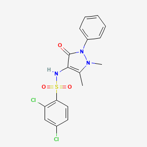 2,4-dichloro-N-(1,5-dimethyl-3-oxo-2-phenyl-2,3-dihydro-1H-pyrazol-4-yl)benzenesulfonamide