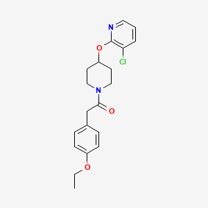 molecular formula C20H23ClN2O3 B2686765 1-(4-((3-Chloropyridin-2-yl)oxy)piperidin-1-yl)-2-(4-ethoxyphenyl)ethanone CAS No. 1448051-67-9