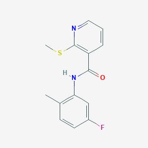 molecular formula C14H13FN2OS B2686766 N-(5-fluoro-2-methylphenyl)-2-(methylthio)nicotinamide CAS No. 849763-90-2