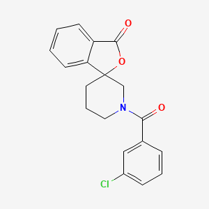molecular formula C19H16ClNO3 B2686768 1'-(3-Chlorobenzoyl)spiro[2-benzofuran-3,3'-piperidine]-1-one CAS No. 1797858-53-7