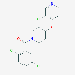 molecular formula C17H15Cl3N2O2 B2686772 (4-((3-Chloropyridin-4-yl)oxy)piperidin-1-yl)(2,5-dichlorophenyl)methanone CAS No. 2034496-28-9