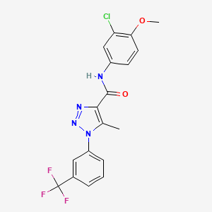 B2686779 N-(3-chloro-4-methoxyphenyl)-5-methyl-1-[3-(trifluoromethyl)phenyl]-1H-1,2,3-triazole-4-carboxamide CAS No. 866896-13-1