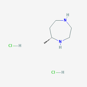 molecular formula C6H16Cl2N2 B2686783 (5R)-5-Methyl-1,4-diazepane;dihydrochloride CAS No. 2416217-77-9