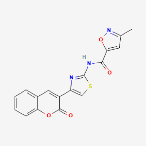 molecular formula C17H11N3O4S B2686785 3-methyl-N-(4-(2-oxo-2H-chromen-3-yl)thiazol-2-yl)isoxazole-5-carboxamide CAS No. 946286-11-9