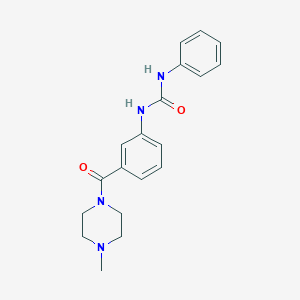 molecular formula C19H22N4O2 B268679 N-{3-[(4-methyl-1-piperazinyl)carbonyl]phenyl}-N'-phenylurea 