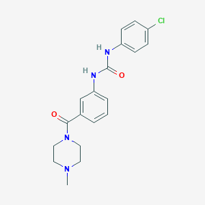molecular formula C19H21ClN4O2 B268680 N-(4-chlorophenyl)-N'-{3-[(4-methyl-1-piperazinyl)carbonyl]phenyl}urea 