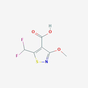 B2686800 5-(Difluoromethyl)-3-methoxy-1,2-thiazole-4-carboxylic acid CAS No. 2248298-89-5