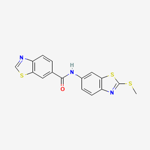 molecular formula C16H11N3OS3 B2686807 N-(2-(methylthio)benzo[d]thiazol-6-yl)benzo[d]thiazole-6-carboxamide CAS No. 681167-06-6