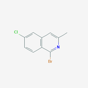 molecular formula C10H7BrClN B2686808 1-溴-6-氯-3-甲基异喹啉 CAS No. 2138200-43-6