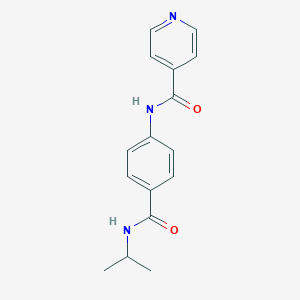 molecular formula C16H17N3O2 B268681 N-{4-[(isopropylamino)carbonyl]phenyl}isonicotinamide 