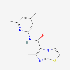 molecular formula C14H14N4OS B2686811 N-(4,6-dimethyl-2-pyridinyl)-6-methylimidazo[2,1-b][1,3]thiazole-5-carboxamide CAS No. 478066-33-0