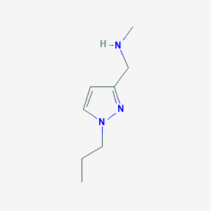 molecular formula C8H15N3 B2686812 N-甲基-N-[(1-丙基-1H-吡唑-3-基)甲基]胺 CAS No. 1006484-53-2