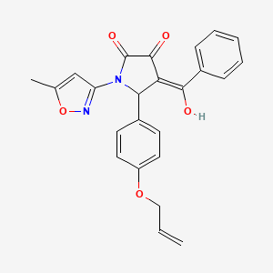 molecular formula C24H20N2O5 B2686813 5-(4-(allyloxy)phenyl)-4-benzoyl-3-hydroxy-1-(5-methylisoxazol-3-yl)-1H-pyrrol-2(5H)-one CAS No. 618873-82-8